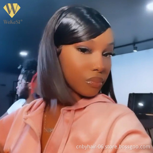 100% Human Hair Wigs Straight Bob Brazilian Virgin Hair Wigs,cheap Human Hd Lace Wig Bob,wholesale Hd Glueless Lace Wig